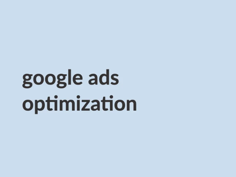 Google Ads Optimization