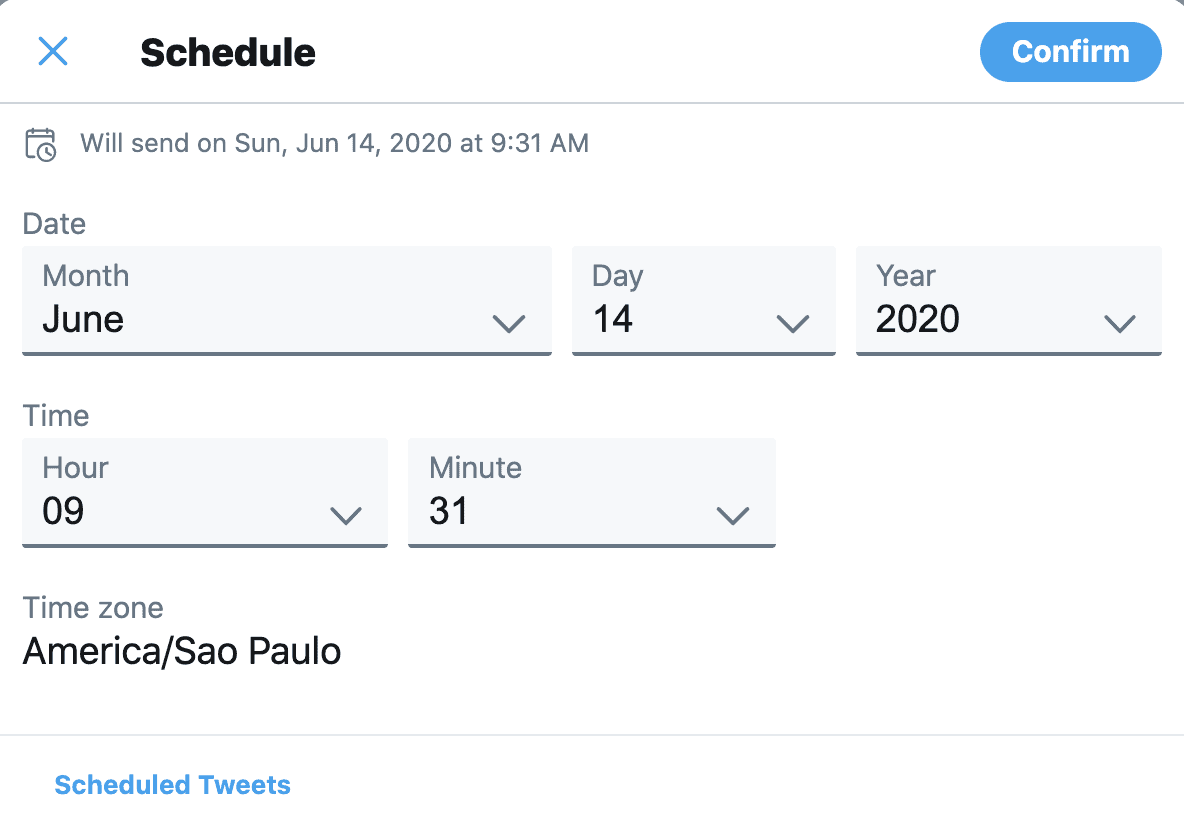 New tool: Schedule Tweets for free through the browser in Twitter