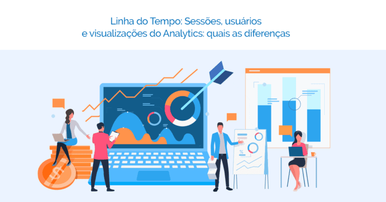 Computador onde são analisadas as métricas do Google Analytics