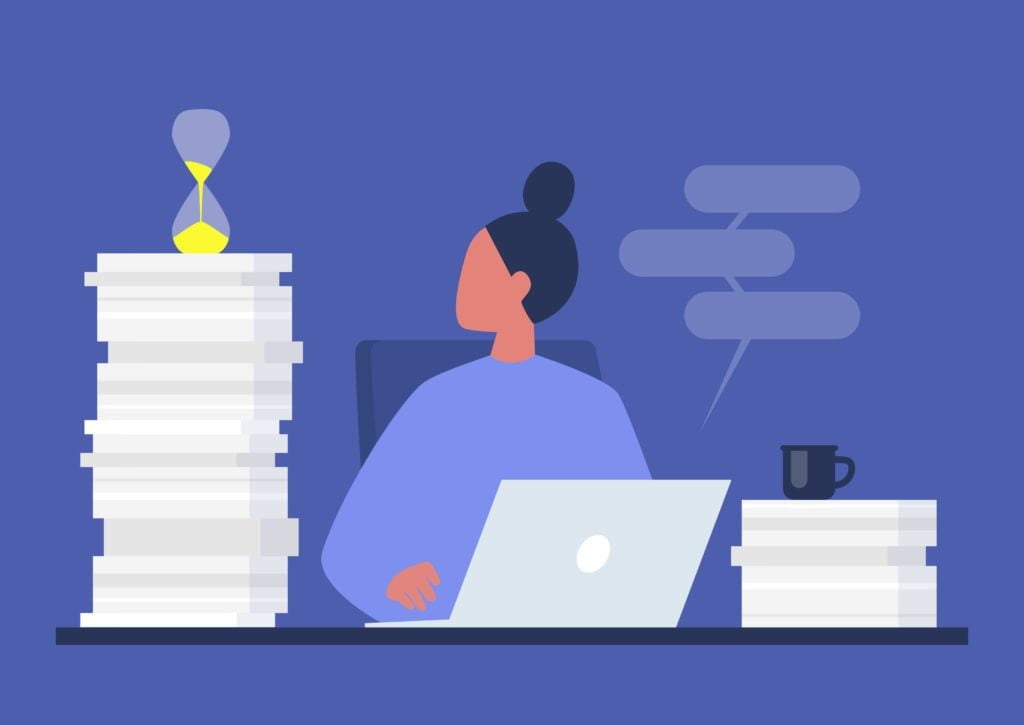 girl making Reportei Dashboard