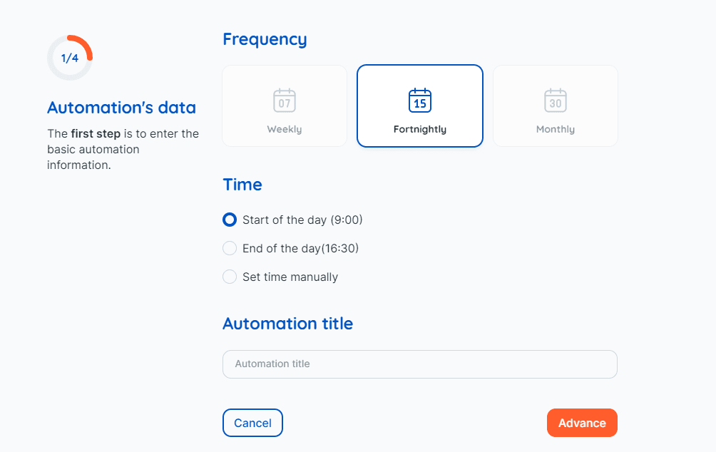 First page automation