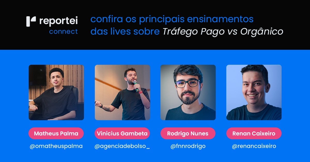 Reportei Connect: confira os principais ensinamentos das lives sobre Tráfego Pago vs Orgânico