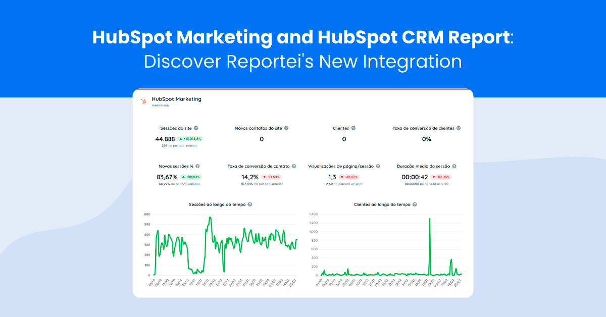 HubSpot MKT and HubSpot CRM Report Discover Reportei's New Integration Reportei