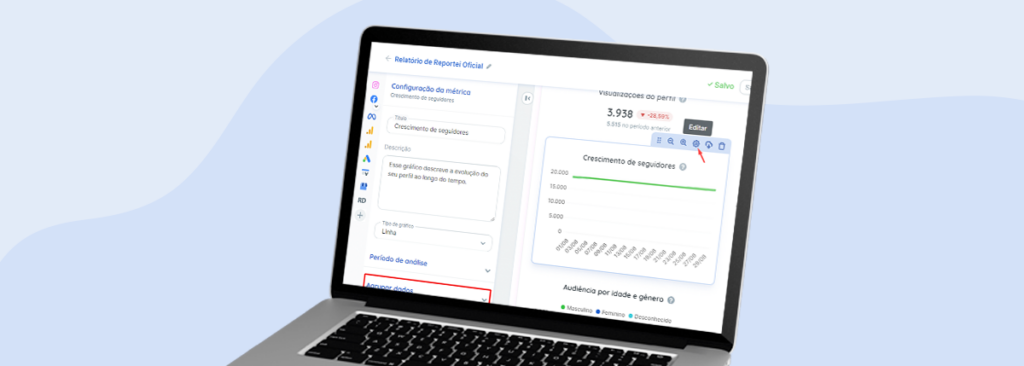Agrupamento de dados no gráfico