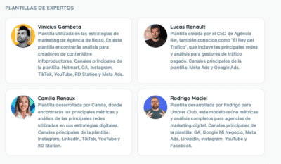 Plantillas de informes: acceda a análisis de expertos