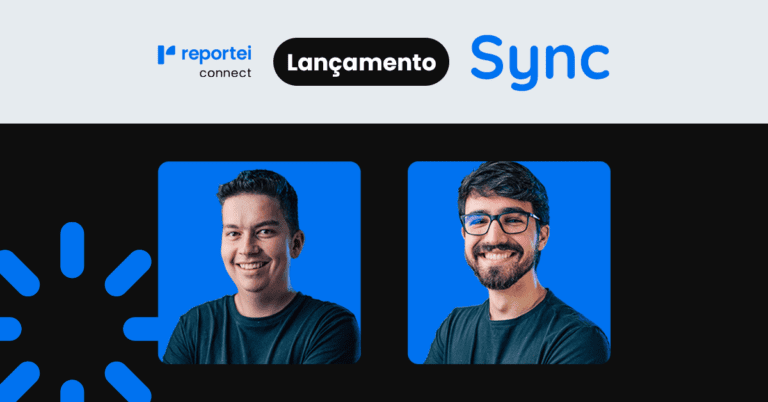Imagem mostra Renan Caixeiro e Rodrigo Nunes para ilustrar o post sobre a ferramenta Reportei Sync.