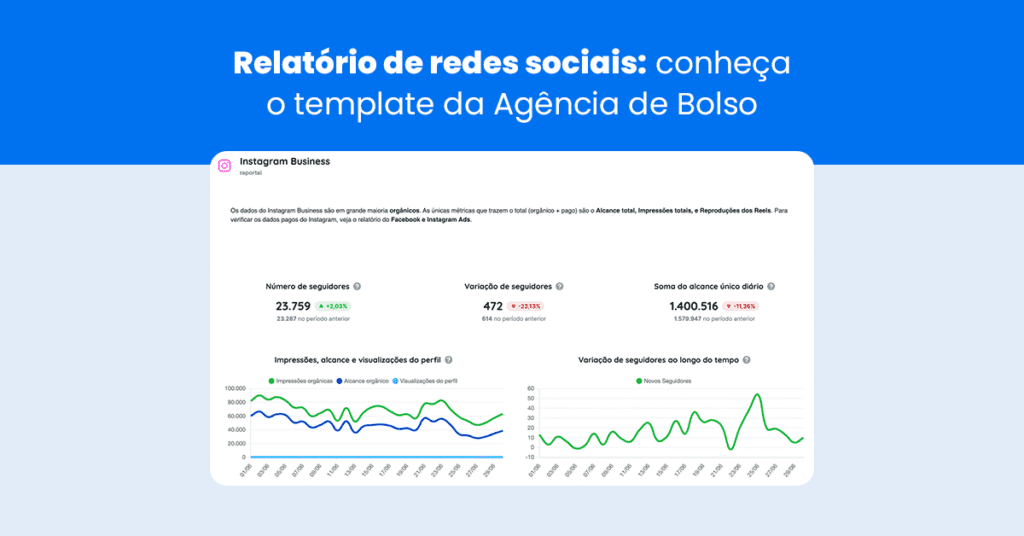 Relatório de redes sociais: conheça o template da Agência de Bolso