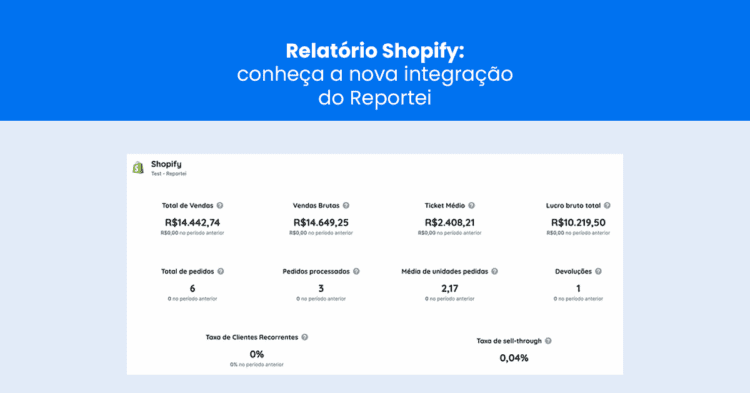 Relatório Shopify: conheça a nova integração do Reportei