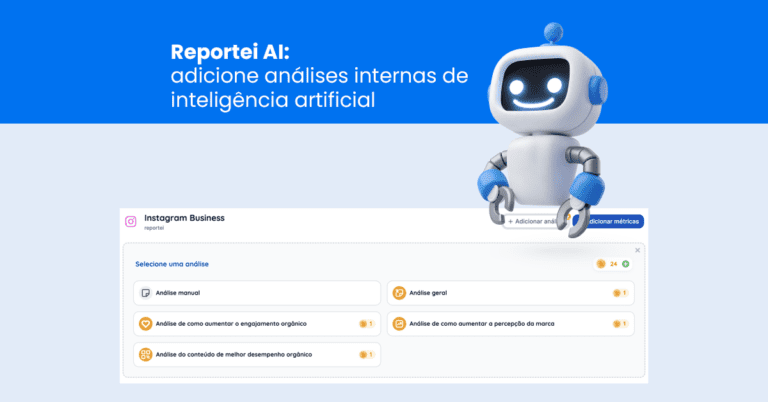 Reportei AI: adicione análises internas de inteligência artificial