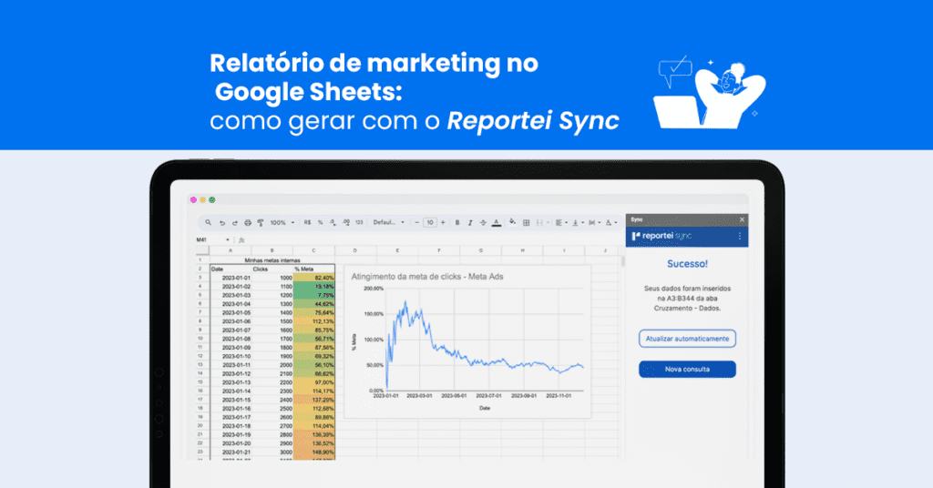 Relatório de marketing no Google Sheets