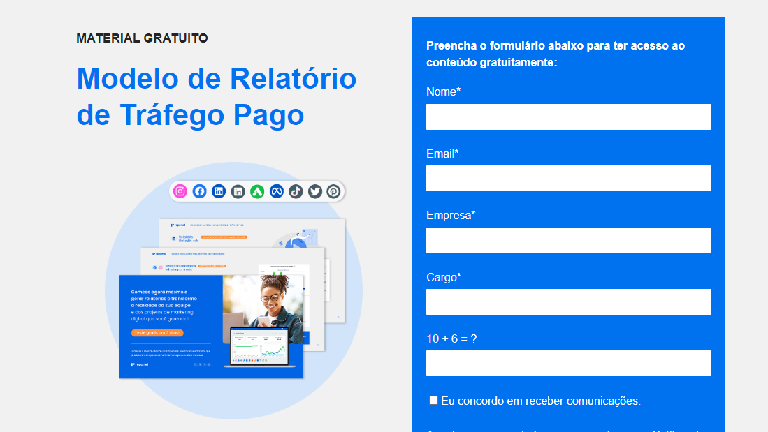 Modelo de Relatório de Tráfego Pago