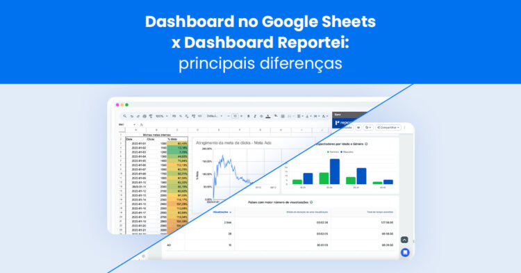 Dashboard no Google Sheets x Dashboard Reportei: principais diferenças