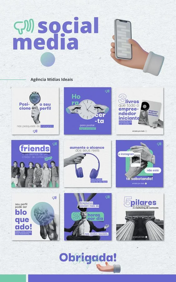 Exemplo de portfólio de Social Media Agência Mídias Ideais Exemplo de portfólio de Social Media Agência Mídias Ideais