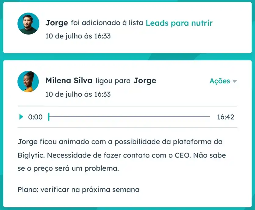 IA nas vendas: nutrição de leads Tela da RD mostrando o uso de IA nas vendas para nutrição de leads