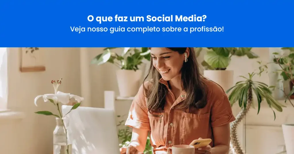Social Media trabalhando em seu computador
