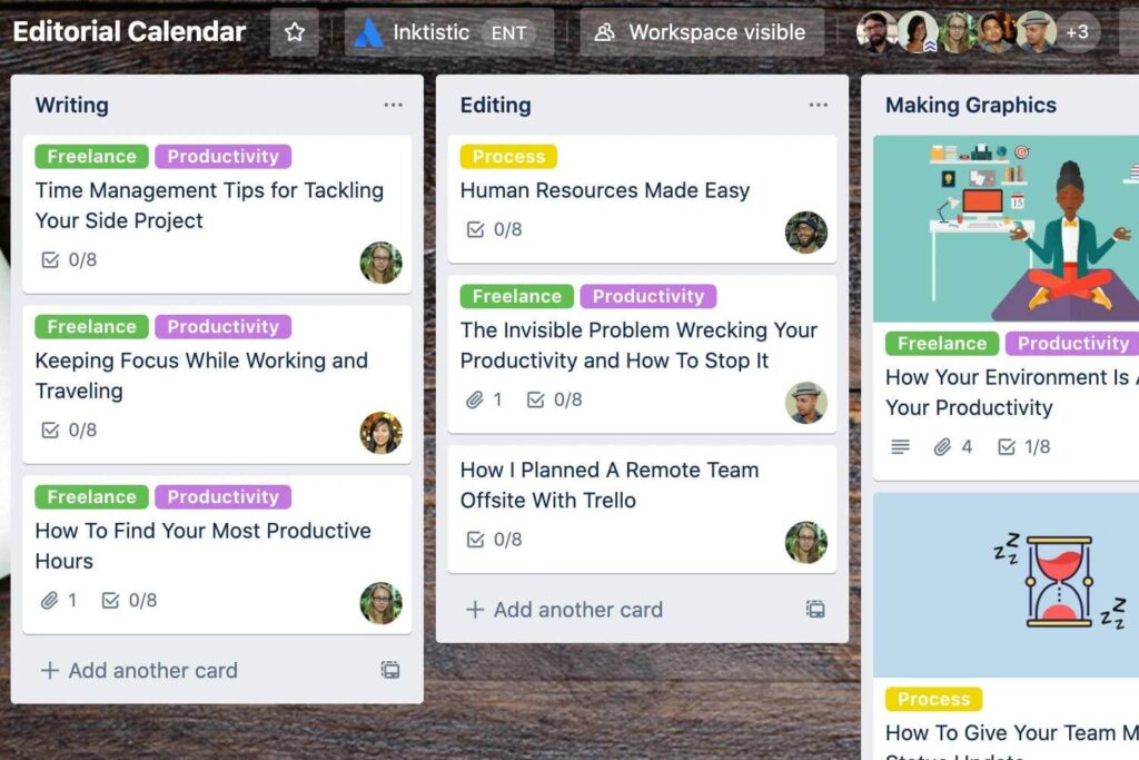 Exemplo do Trello