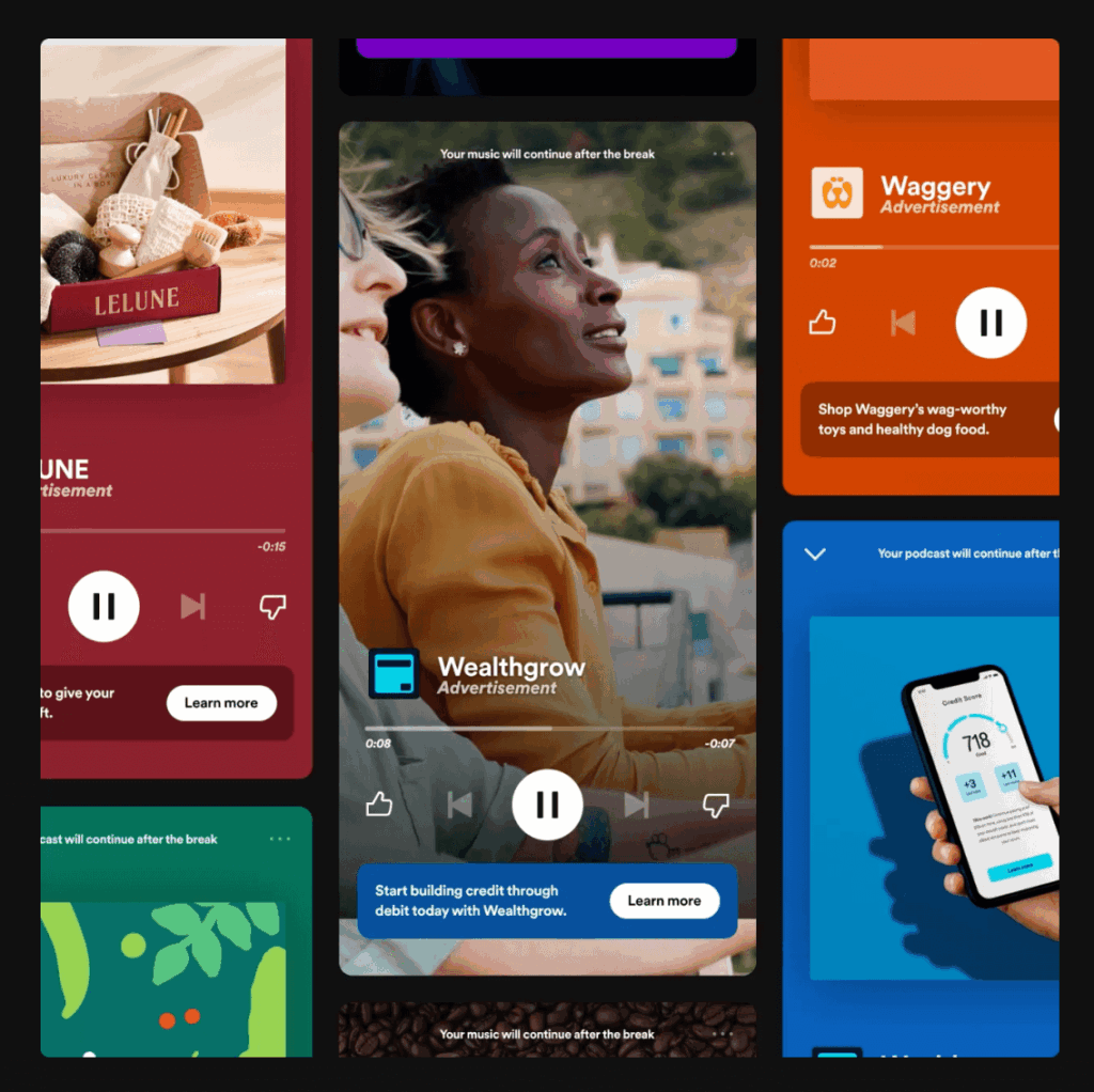 Exemplos Spotify Ads