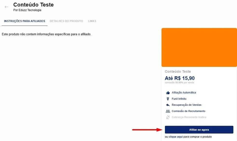 Como se afiliar a um produto pela vitrine da Eduzz