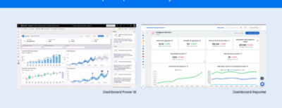 Dashboard Power BI vs Reportei dashboards: main differences