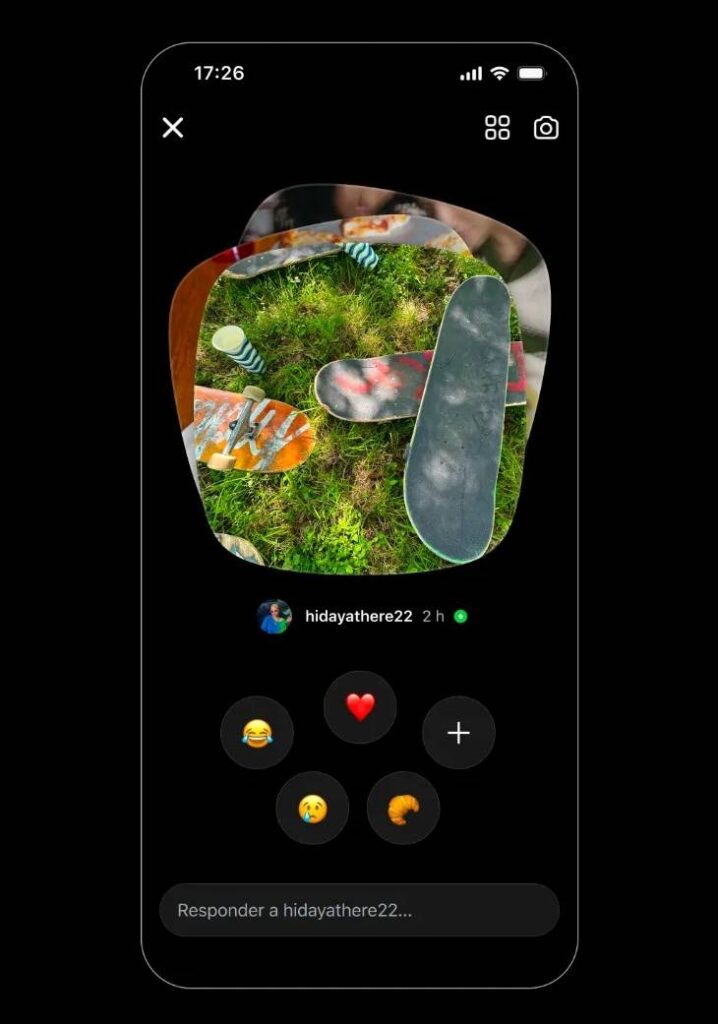 Reações do Instants no Instagram
