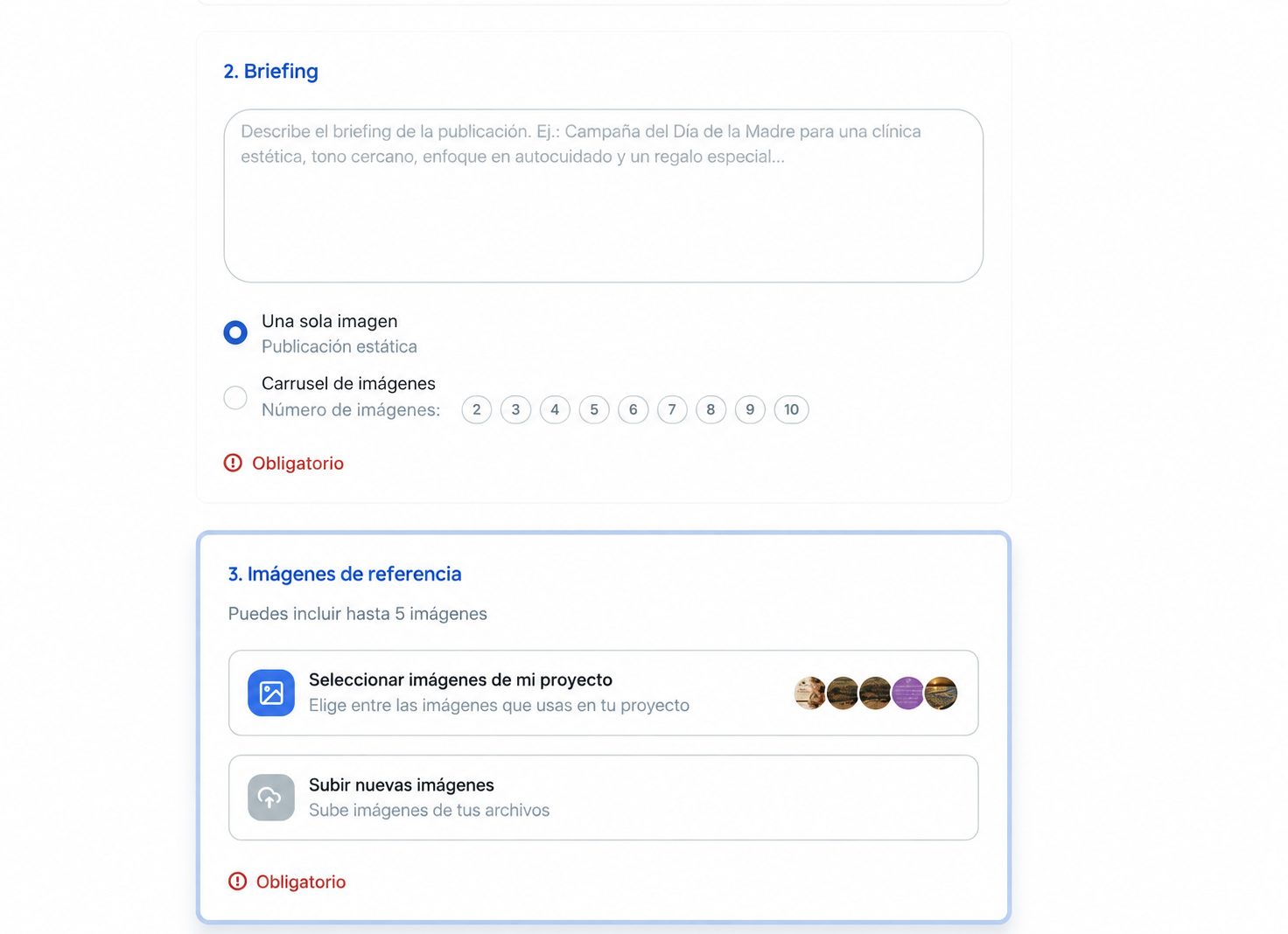 Flux — interfaz del producto