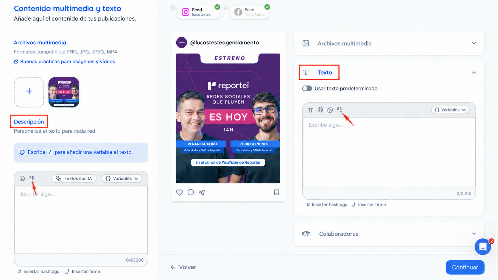 Flux — interfaz del producto