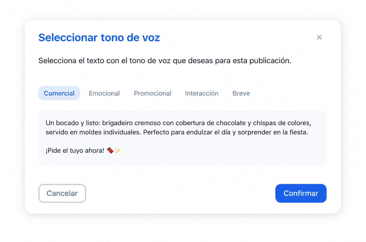 Flux — interfaz del producto