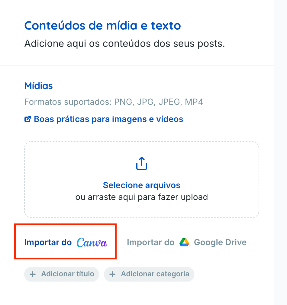 Canva design import window in Flux.