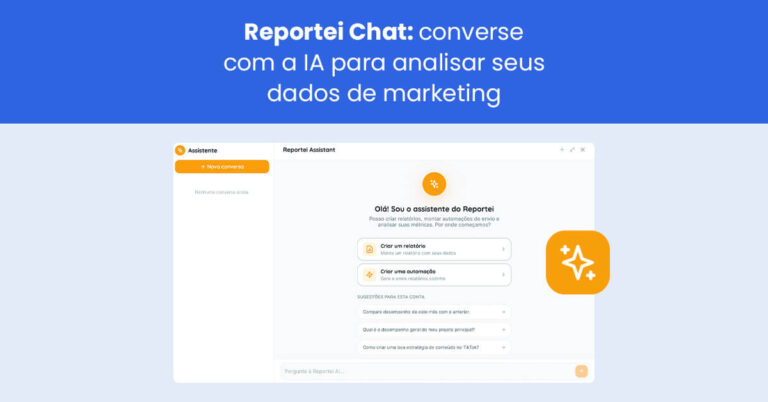 Reportei Chat: converse com a IA para analisar seus dados de marketing