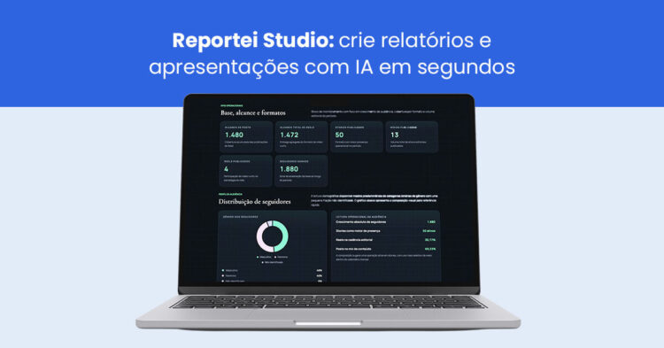 Reportei Studio: crie apresentações e relatórios com IA em segundos