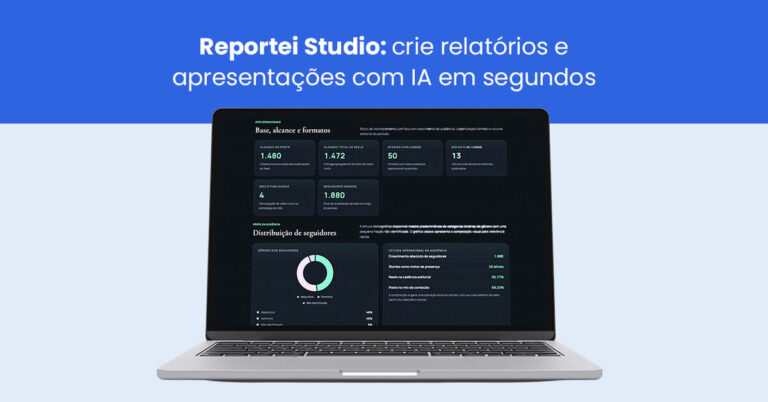 Reportei Studio: crie apresentações e relatórios com IA em segundos