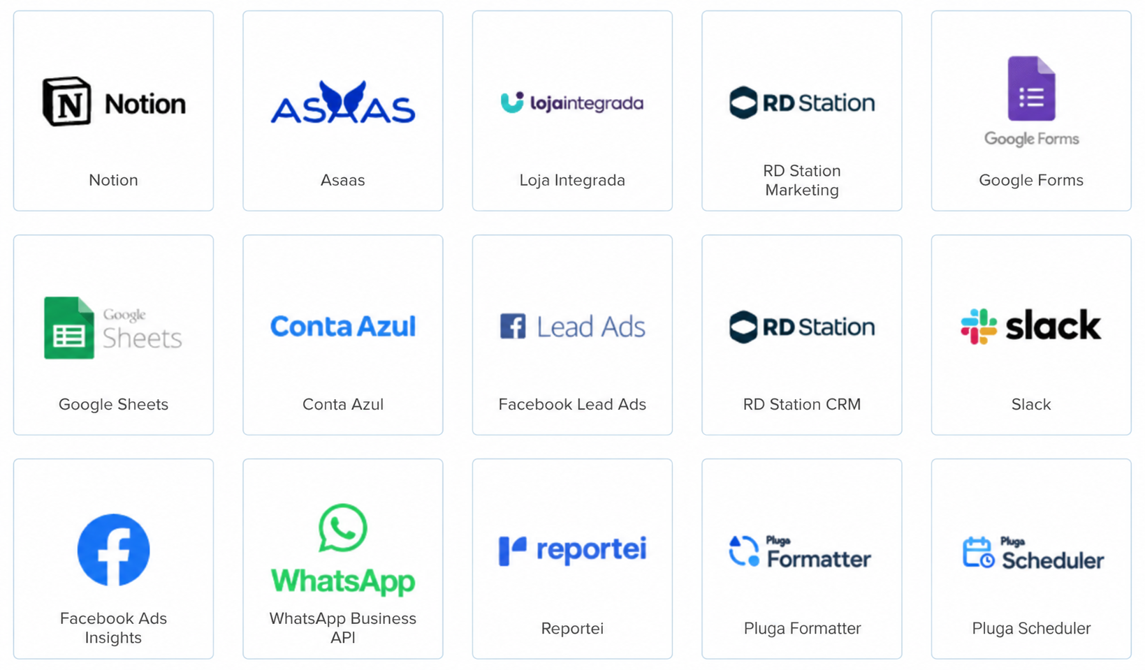 Integrations for marketing, sales, and finance automation with Pluga