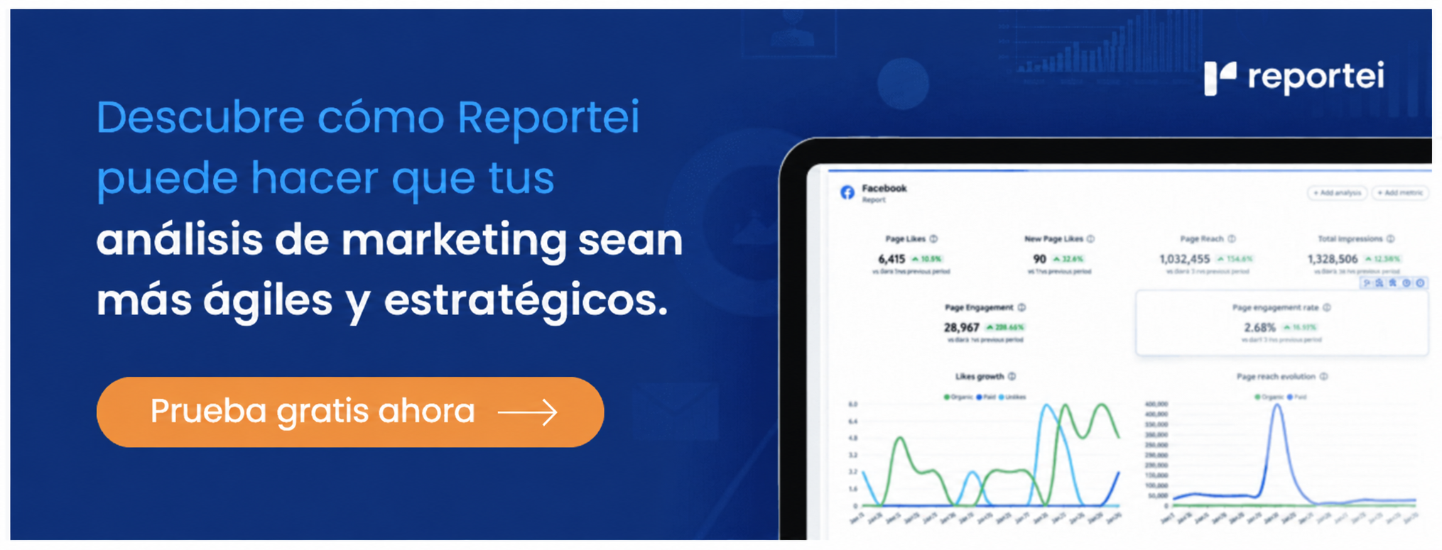 Prueba Reportei gratis ahora